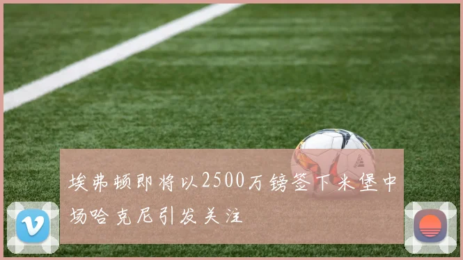 埃弗顿即将以2500万镑签下米堡中场哈克尼引发关注